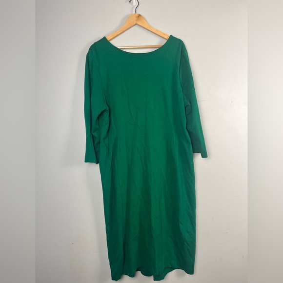 Talbots Kelly green faux wrap midi dress size 20W - Picture 6 of 6